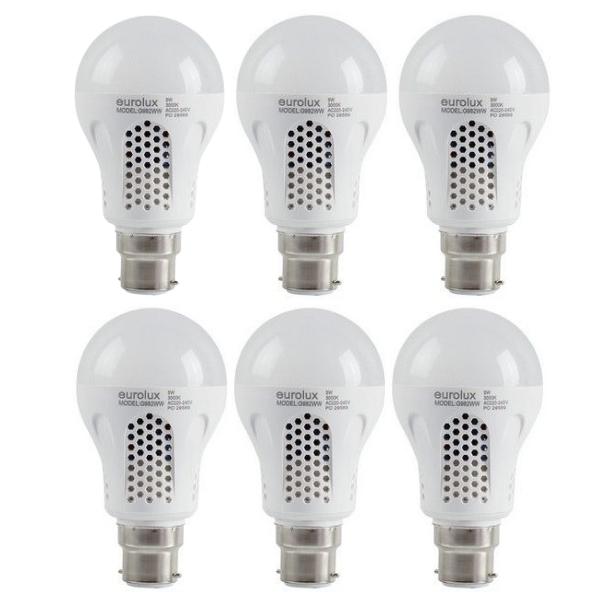 Eurolux – LED Emergency Lamp / G982WW – B22 3000K 5W Warm White Pack of6