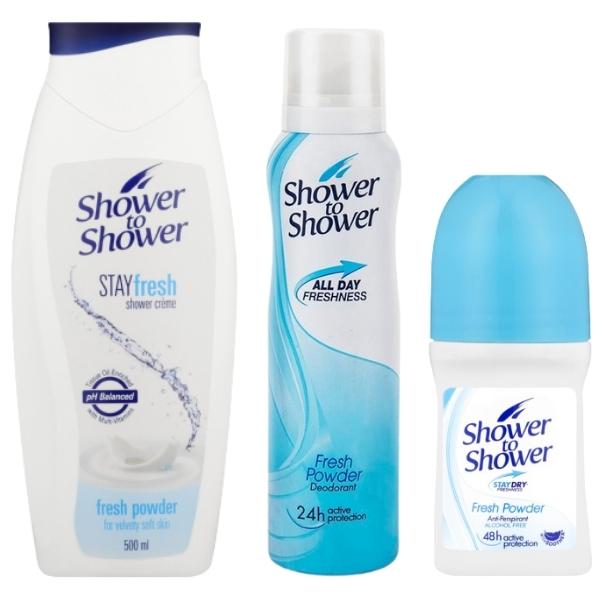 Shower to Shower – Hygiene Combo Pack for Women – Fresh Powder