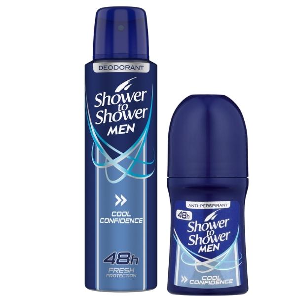 Shower To Shower -Deodorant & Anti-Perspirant-Combo For Men Cool Confidence