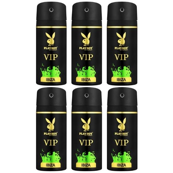 PlayBoy – Men Deodorant 150ml – VIP Ibiza – Pack of 6