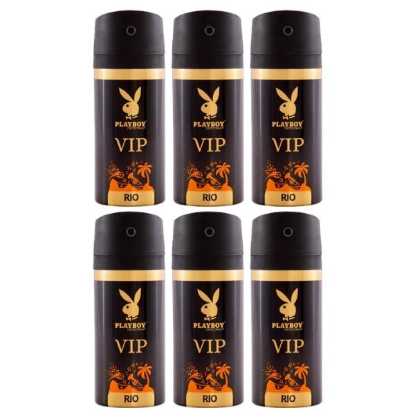 PlayBoy – Men Deodorant 150ml – VIP RIO – Pack of 6