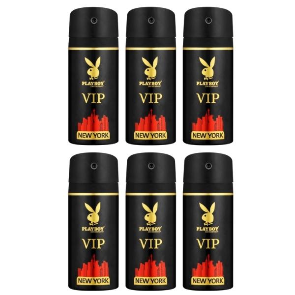 PlayBoy – Men Deodorant 150ml – VIP New York – Pack of 6