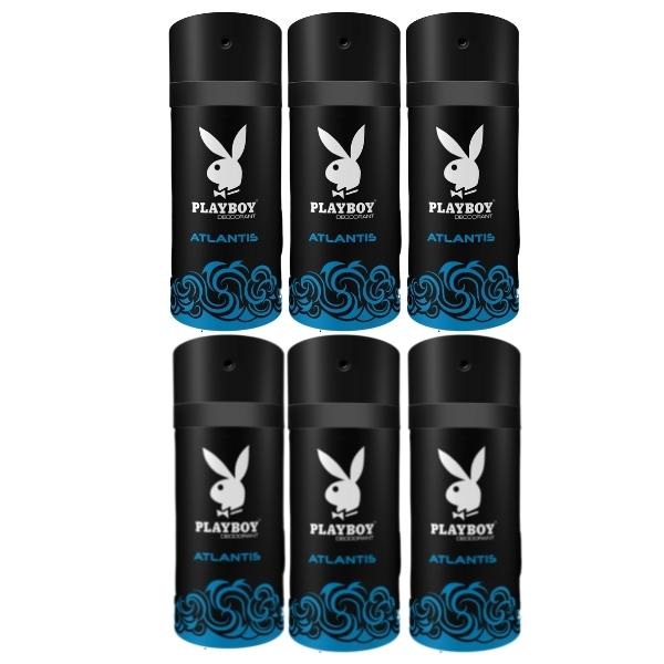 PlayBoy – Men Deodorant 150ml – Atlantis – Pack of 6