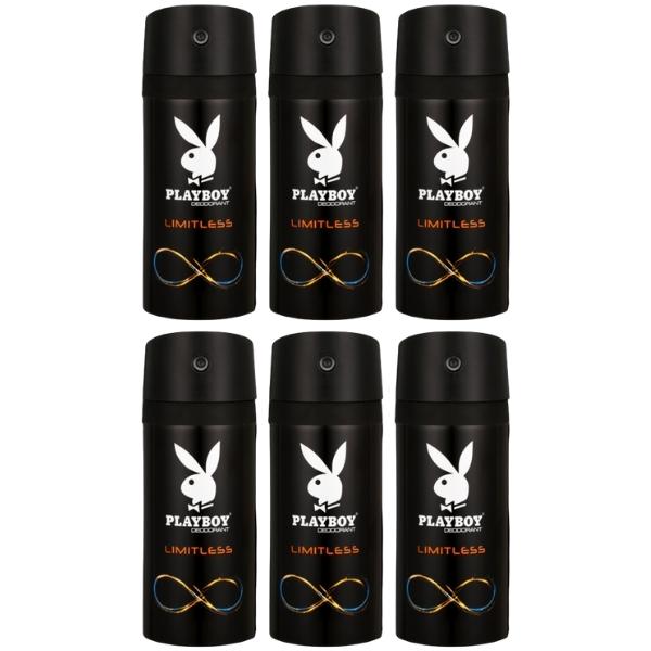 PlayBoy – Men Deodorant 150ml – Limitless – Pack of 6