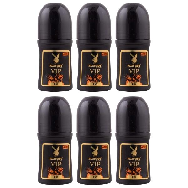 PlayBoy – Roll-On Men 50ml – VIP Rio Pack of 6