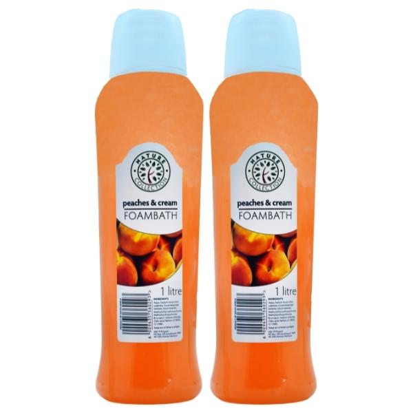 Nature Collection – Peaches and Cream Foam Bath (1L) Pack of 2