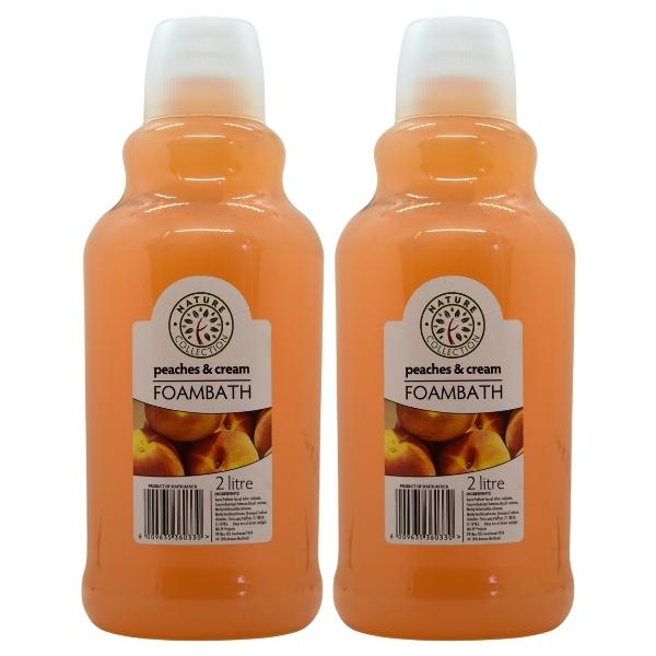 Nature Collection – Peaches and Cream Foam Bath (2L) Pack of 2
