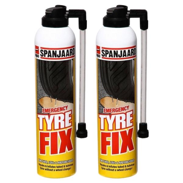 Spanjaard – 4×4 Tyre Fix Emergency Tyre Inflator Spray – (600ml) Pack of 2