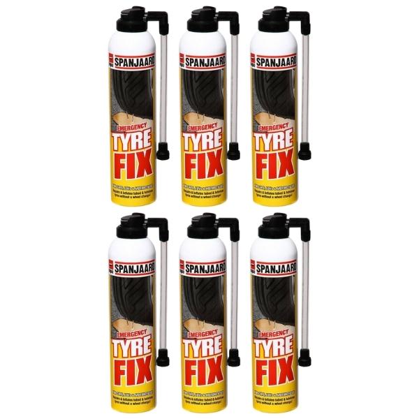 Spanjaard – 4×4 Tyre Fix Emergency Tyre Inflator Spray – (600ml) Pack of 6