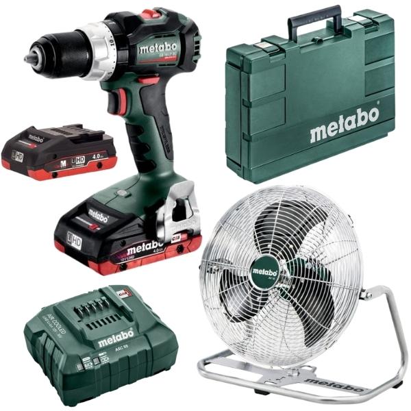 Metabo – Cordless Fan – AV 18 (606176850) With Drill Combo Kit -SB 18 LT BL