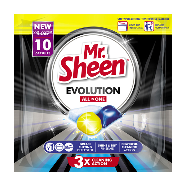 Shield – Mr Sheen Evolution Dishwashing Capsules – 10 pack