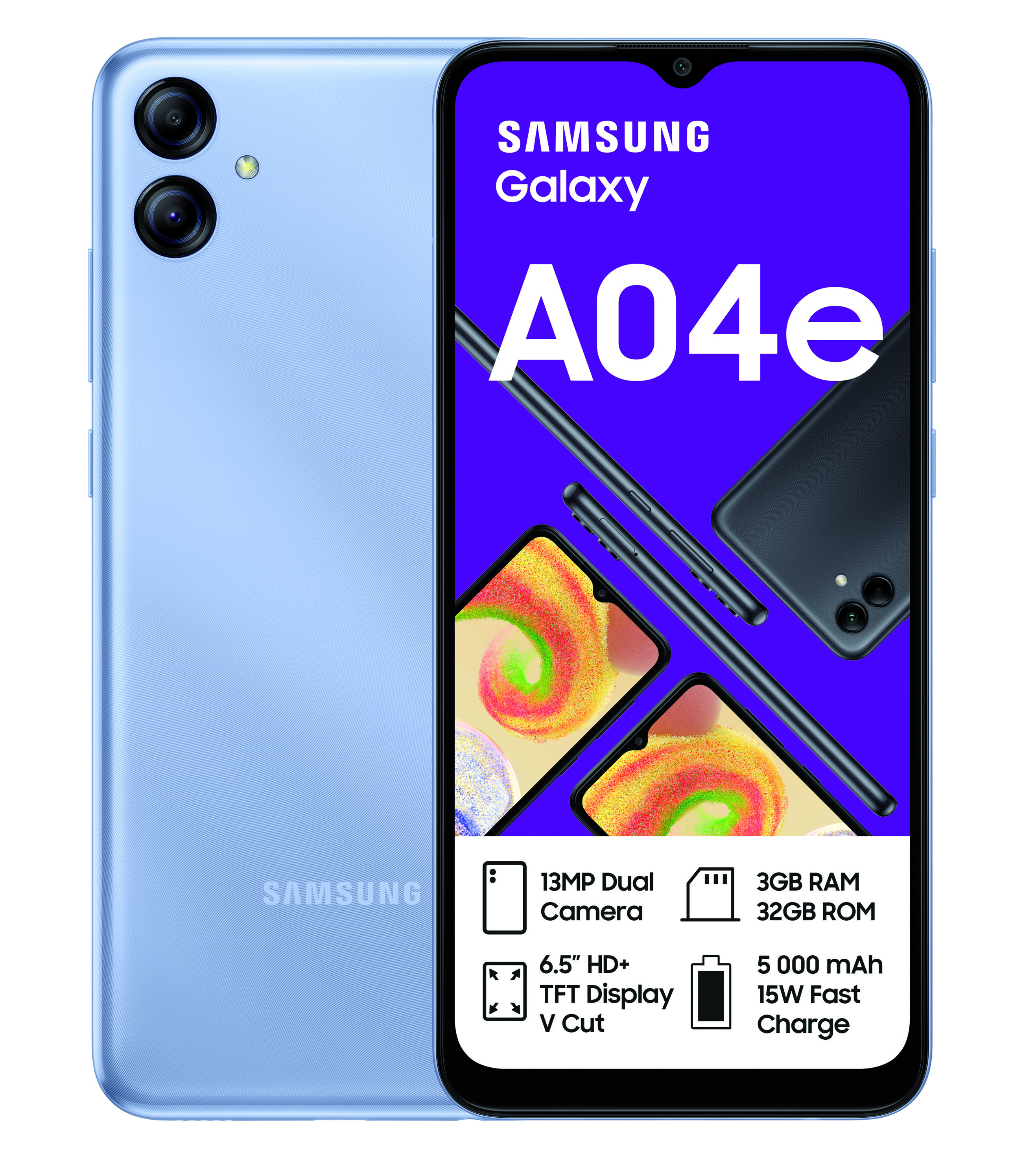 Samsung Galaxy A04e 32GB LTE Dual Sim – Light Blue