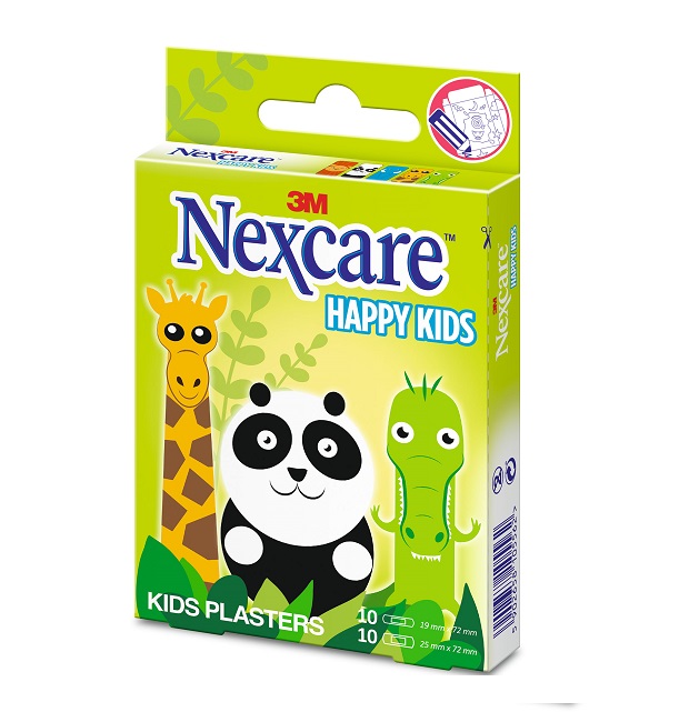 3M Nexcare Happy Kids Breathable Plasters – Animals – Pack of 20