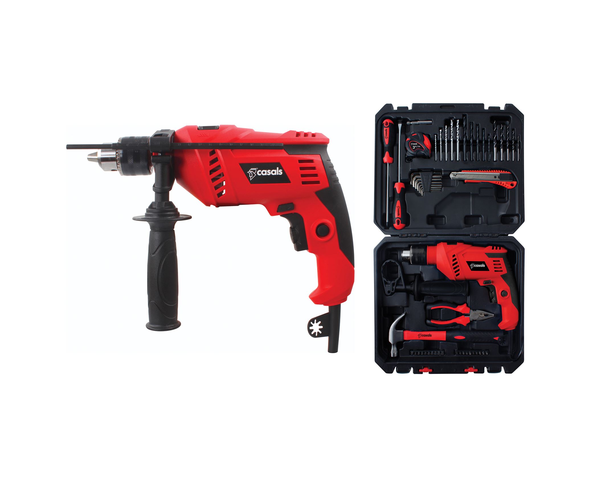 Variable Speed 50pc Casals Impact Drill Accessory Set -13mm 600W
