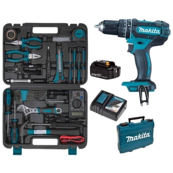 Makita – Cordless Impact Drill Kit and Bort Electrical Tool Set – Combo