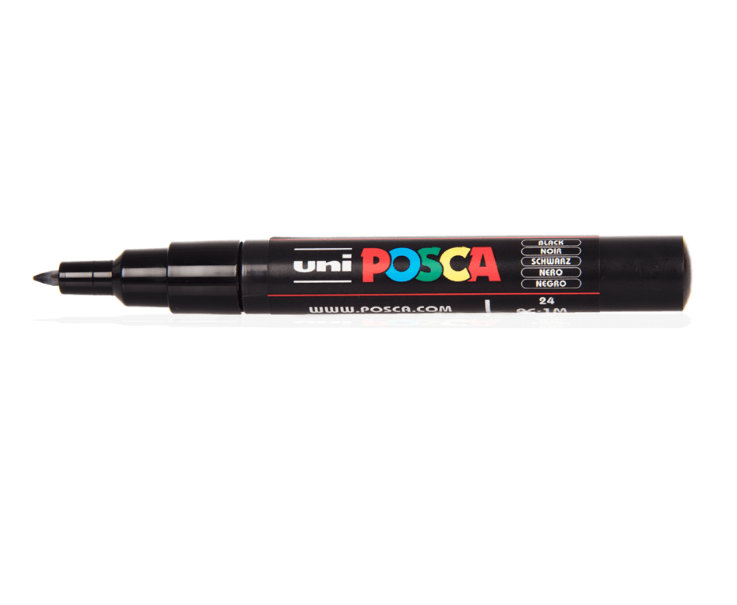 Uni POSCA PC-1M 0.7–1mm Extra-Fine Bullet Tip Marker – Red