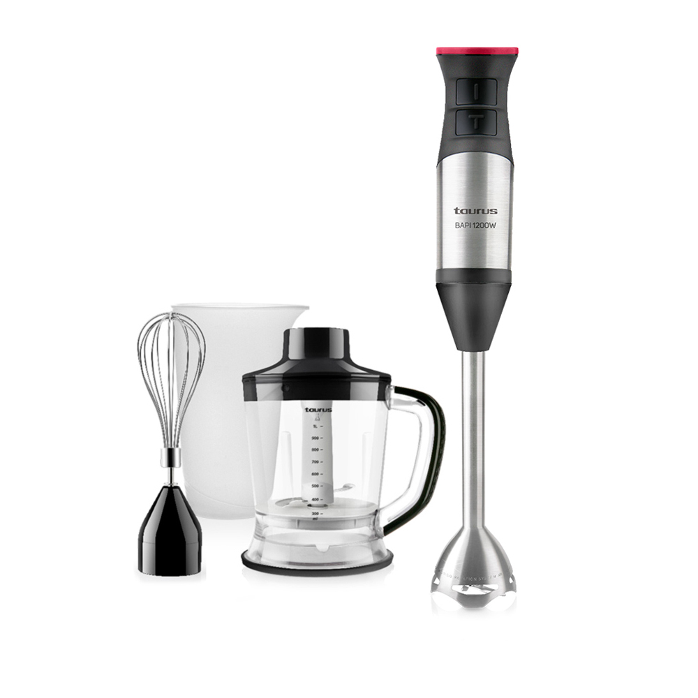 Taurus – “Bapi 1200 Plus Inox” 20Speed Stick Blender with Accessories 1200W