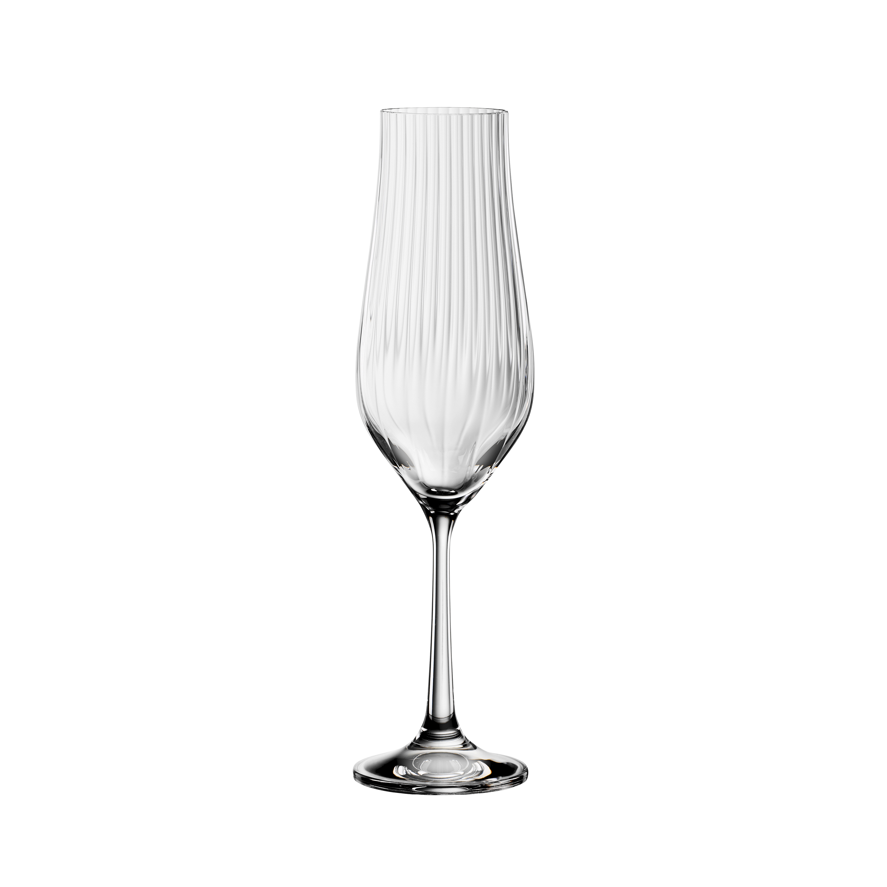 Crystalex Tulipa Optic Crystal Champagne Flute Glasses 170ml – Set of 6