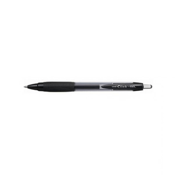 Uni Click-Gel Super Ink Roller Ball Pen – 0.7mm Ball – Black