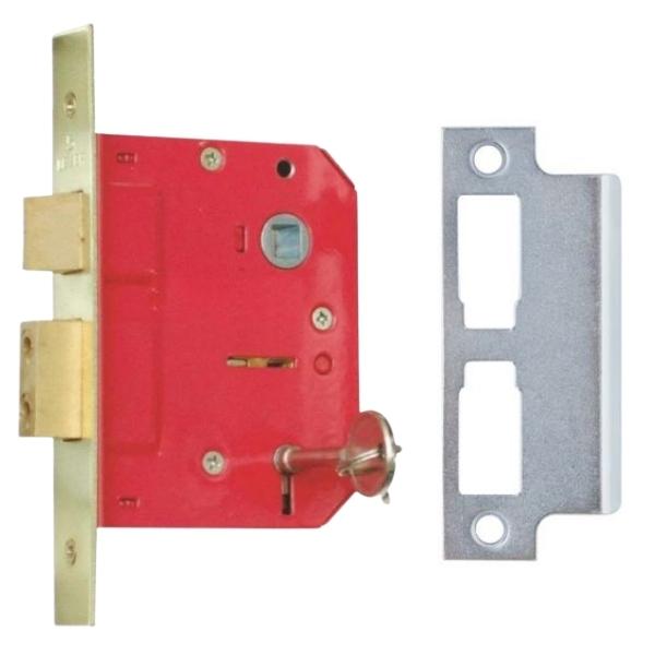 Union Mortice Lock Internal 2L Brass / Reversible Latch Bolt