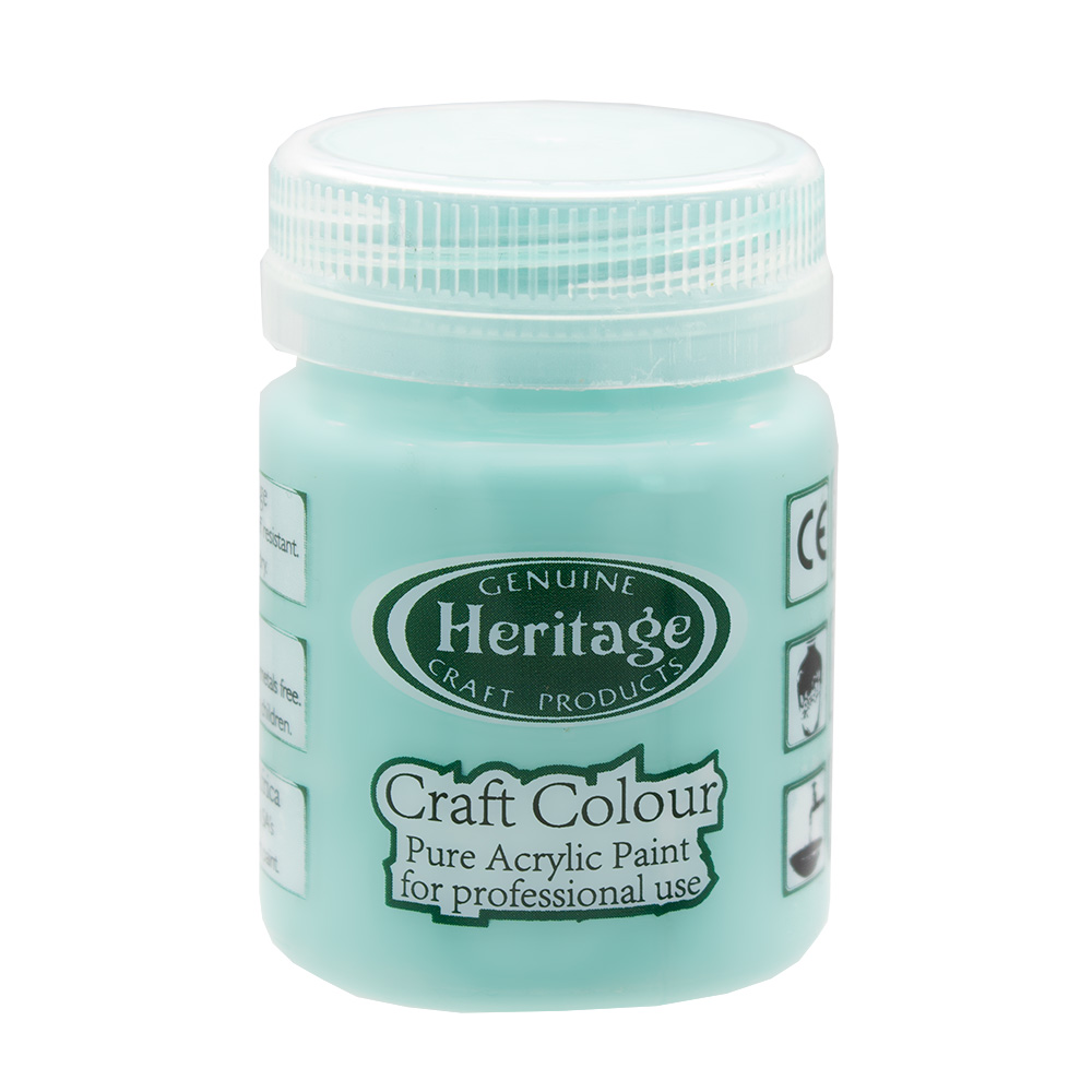 Heritage Pure Acrylic Paint – Craft Colour Range – 50ml – Beryl Blue