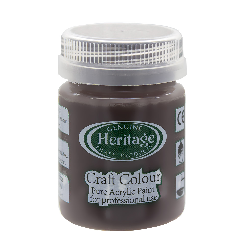 Heritage Pure Acrylic Paint – Craft Colour Range – 50ml – Dark Brown