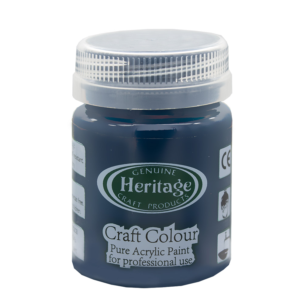 Heritage Pure Acrylic Paint – Craft Colour Range – 50ml – Midnight Blue