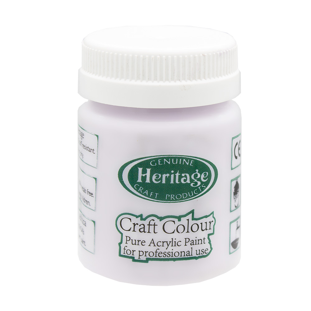 Heritage Pure Acrylic Paint – Craft Colour Range – 50ml – Touch of Lilac