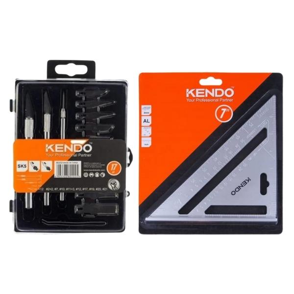 Kendo – Knives and Blades Cutting Set (17 Piece) and Rafter Square Combo
