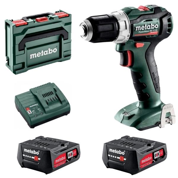 METABO – Cordless Drill / Screwdriver Powermaxx BS 12 BL Kit (601038500)