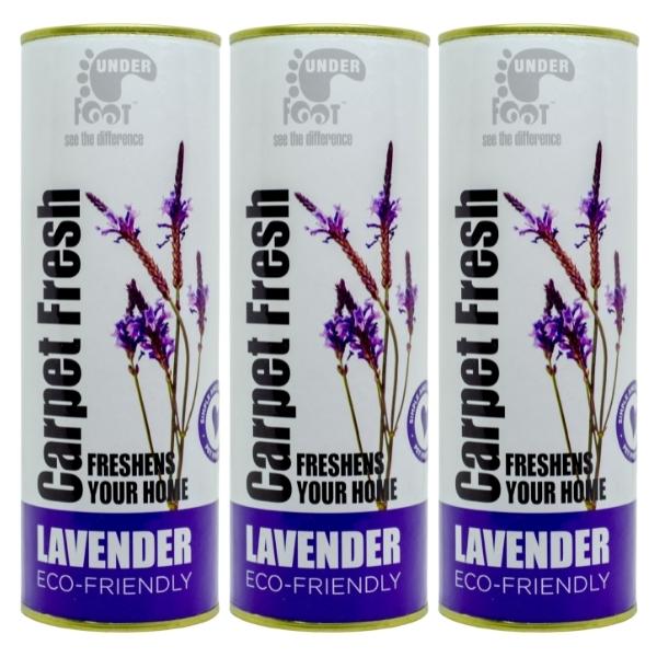 Under Foot – Carpet Fresh Freshener – 500g – Lavender – Pack of 3
