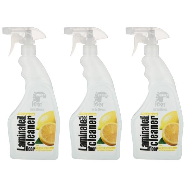 Under Foot – Laminated Wood Floor Cleaner – 750ml – Lemon – Pack of 3