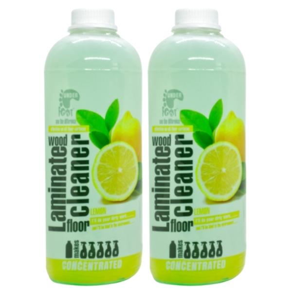 Under Foot – Laminated Wood Floor Cleaner – Refill 1L – Lemon – Pack of 2