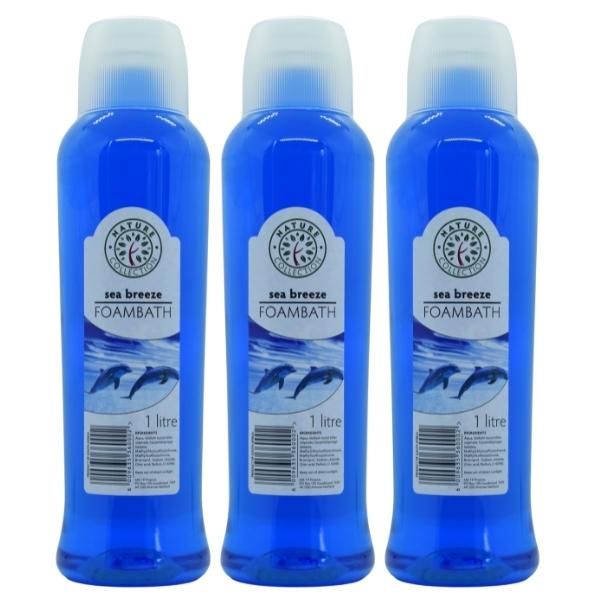 Nature Collection – Foambath Body Wash 1L – Sea Breeze – Pack of 3