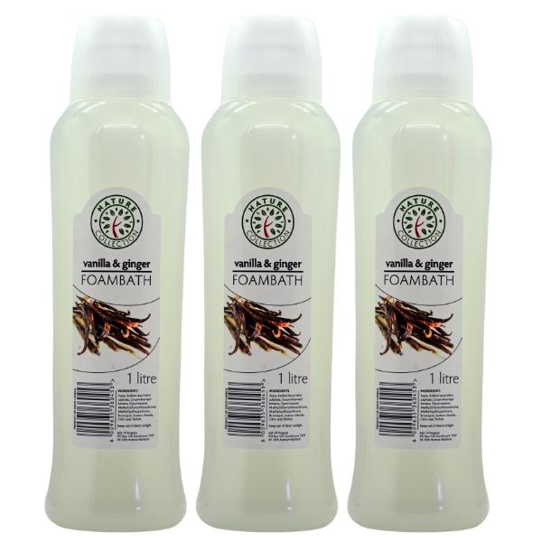 Nature Collection – Foambath Body Wash 1L – Vanilla & Ginger – Pack of 3