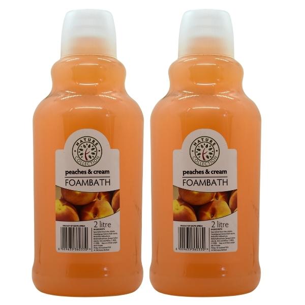 Nature Collection – Foambath Body Wash Gel 2L – Peaches & Cream- Pack of 2