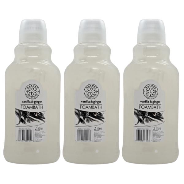 Nature Collection – Foambath Body Wash Gel 2L- Vanilla & Ginger- Pack of 3
