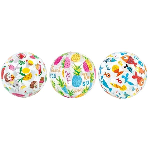 Intex – Beach Ball / Lively Print Beach Ball 51cm – Pack of 3 – Assorted