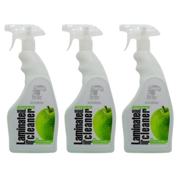 Under Foot – Laminate Wood Floor Cleaner – Apple – 750ml – Pack of 3