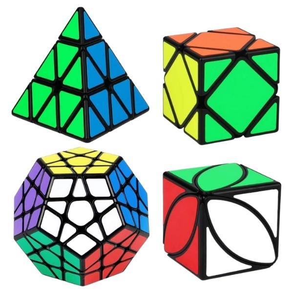 Qiyi – Non-Cube Shape Gift Pack(Pyraminx, Skewb, Megaminx, Ivy Cube) – 4Pc