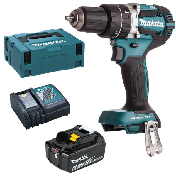 Makita – Cordless Driver Drill DHP484ZJ with 6.0Ah Battery, Charger & Case