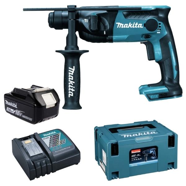 Makita – Rotary Hammer Drill 16mm DHR165ZJ, 3.0Ah Battery, Charger and Case