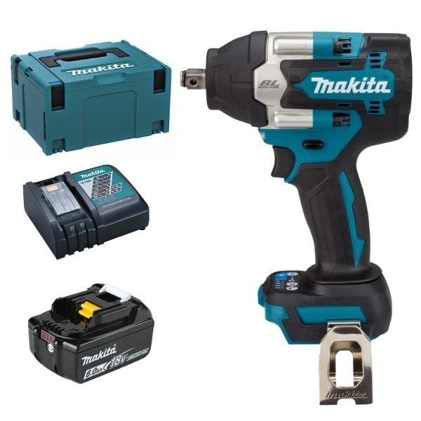 Makita- Cordless Impact Wrench DTW700ZJ, 6.0Ah Battery, Charger and Case