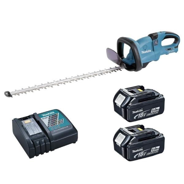 Makita -Cordless Hedge Trimmer 650mm LXT 36V, 2 x 5.0Ah Batteries & Charger
