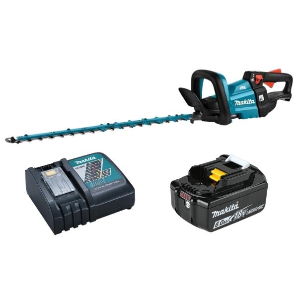 Makita – Cordless Hedge Trimmer LXT 18V 600mm , 6.0Ah Battery and Charger