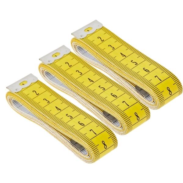 Source Direct – Measuring Tape – Tailoring Tape 150cm – Yellow (Pack of 3)