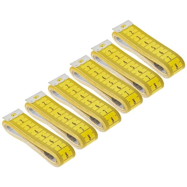 Source Direct – Measuring Tape – Tailoring Tape 150cm – Yellow (Pack of 6)