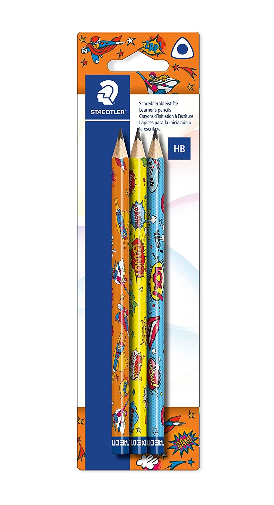 Staedtler Triangular Jumbo Graphite Pencils Comic Design – Pack of 3