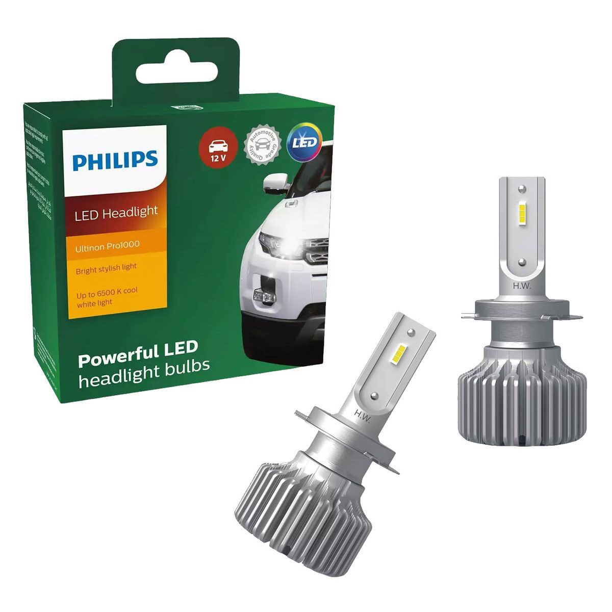 Philips Ultinon Pro1000 H4 6500K LED Headlight Bulb Set