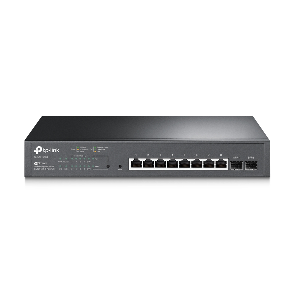 Tp-Link SG2210MP JetStream 10-Port Gigabit Smart Switch with 8-Port PoE+